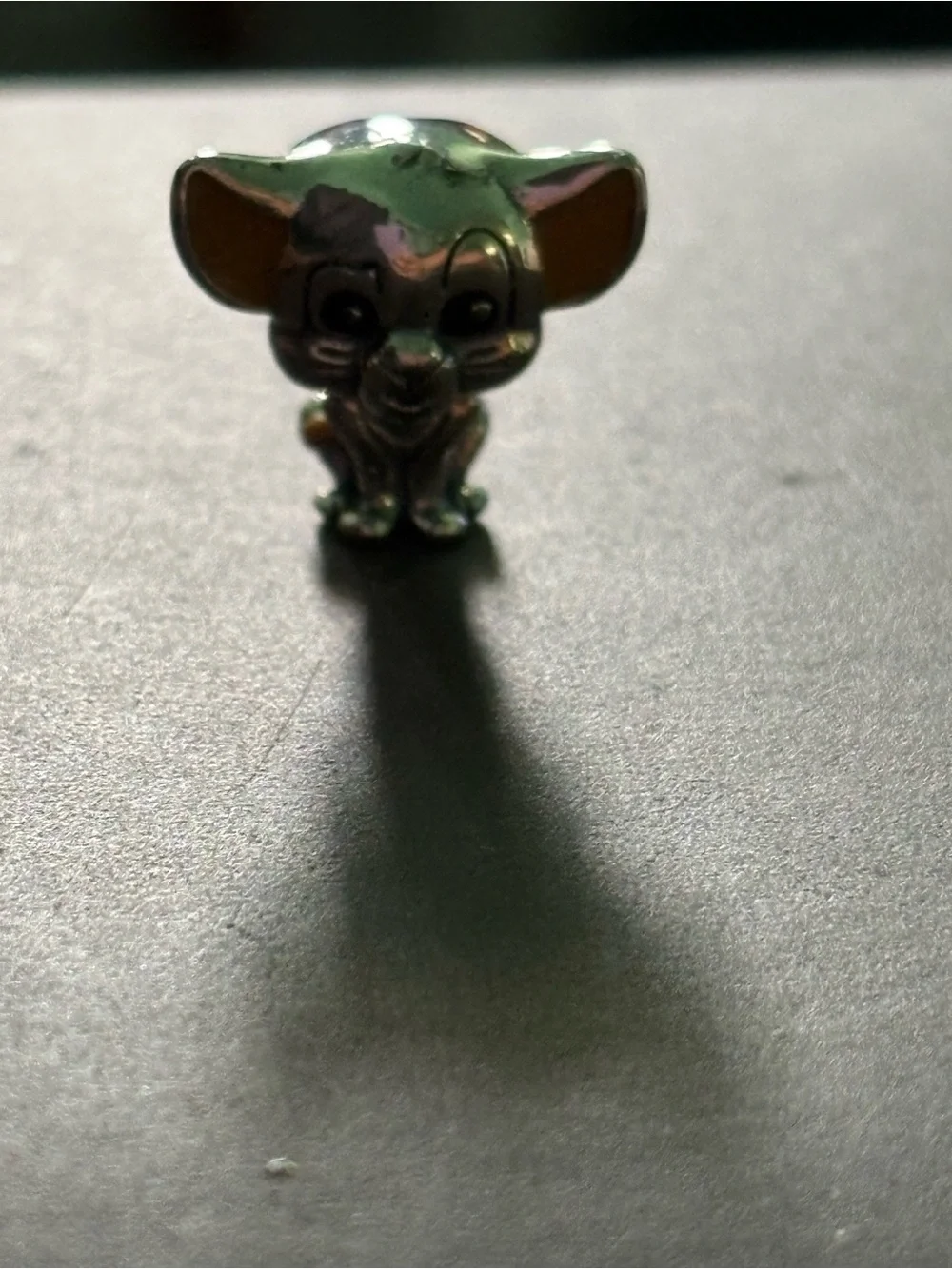 Pandora Silver Simba Enamel Charm with Yellow Accents